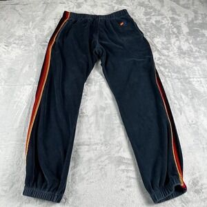 Aviator Nation Sweatpants Womens Large Blue Athleisure Activewear Retro 70s